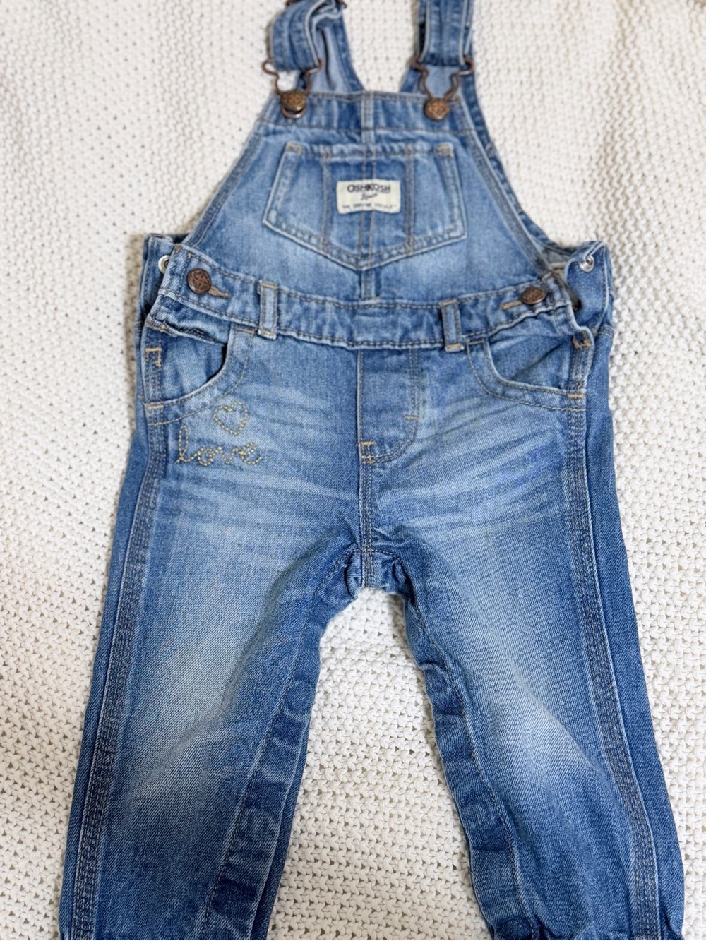 OshKosh B'gosh Light Blue Denim Kids Overalls 12mth